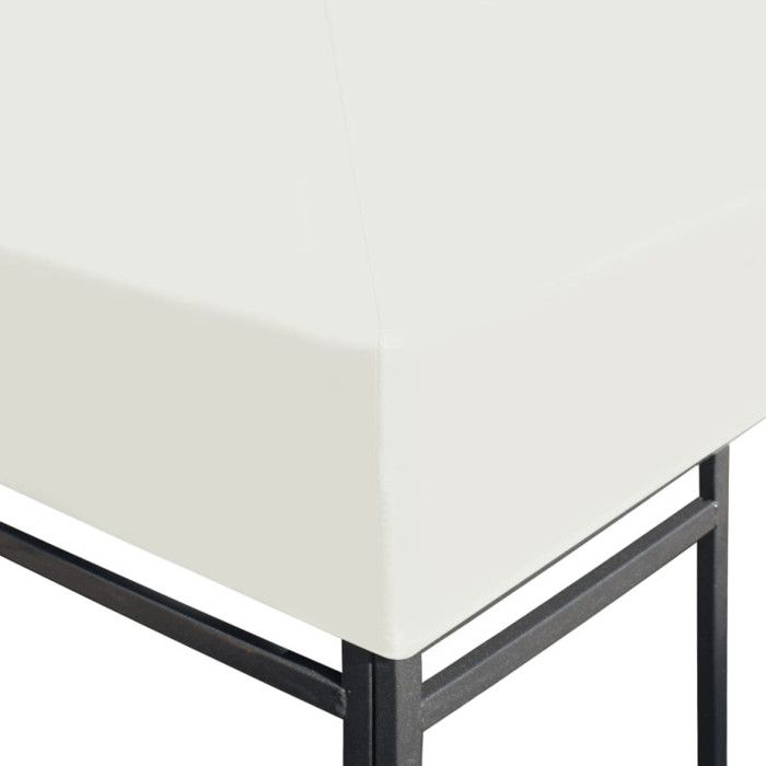 Toile de toit de belvédère - vidaXL - 3 x 3 m - Blanc crème - Résistant à l'eau - 310 g/m²