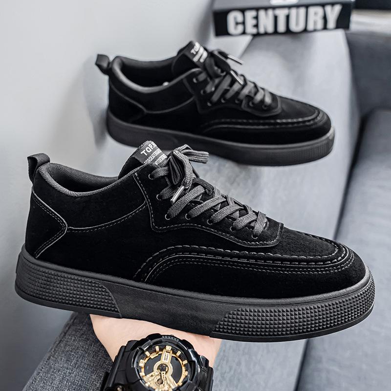 British style board shoes men's new spring and autumn retro low-top shoes sports and leisure shoes trendy solid color shoes men