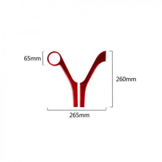 For Mercedes-Benz C-Class W204 Red Carbon Fiber Interior Dashboard Cover Trim