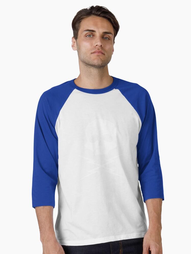 Pulp Skull and Bolts Baseball ? Sleeve Unisex T-Shirt