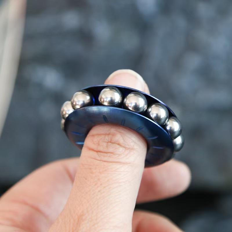 Stainless Steel Mechanical Fidget Ratchet Ring EDC Toy Haptic Fingertip Metal Stress Spinner Fidget Toys Adult Gifts
