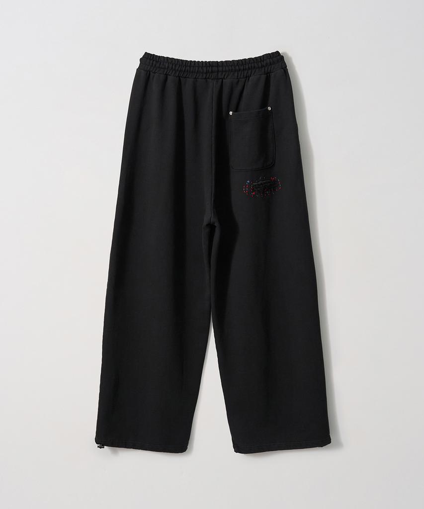 Gameoncheupaeb Washed Hand Stitch Sweatpants (Black)