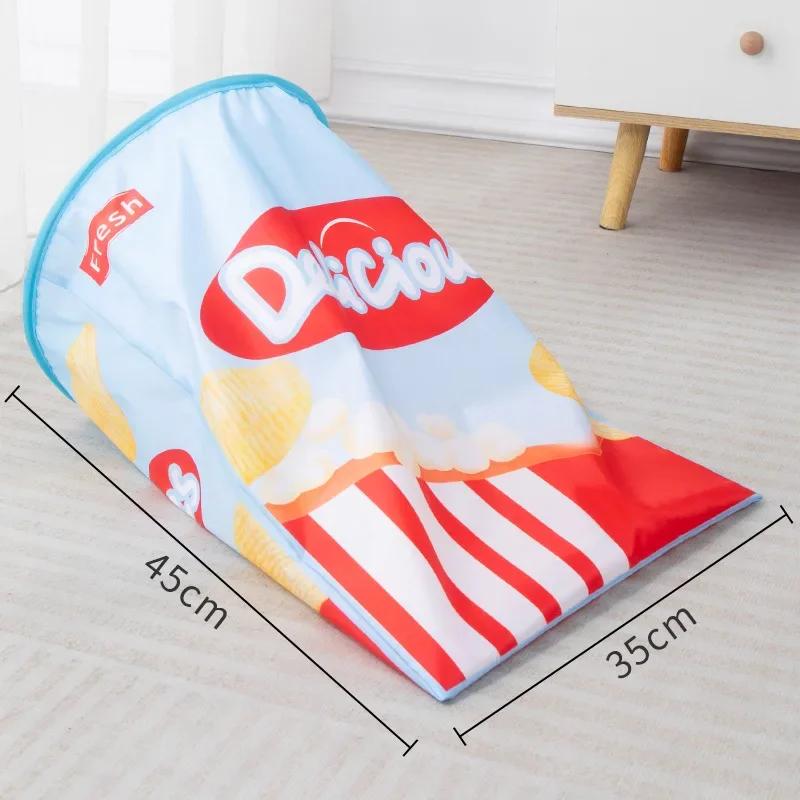 Pet Cat Play Tunnel Toys Collapsible Interactive Cat Drill Bag Indoor Cat Interactive Toys with Crumpled Paper Tunnel Bag