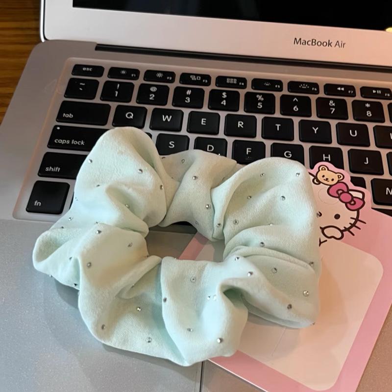 

Элегантная резинка для волос с горным хрусталем в виде мягкой большой кишки для женщин, девочек, резинка для волос, милая резинка, резинка, модные аксессуары для волос