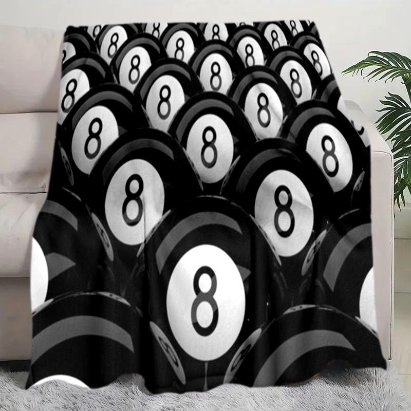 Billiards Plush Blanket Soft Comfortable All Seasons Perfect Sofa Office Nap Travel Birthday Gift Christmas Present