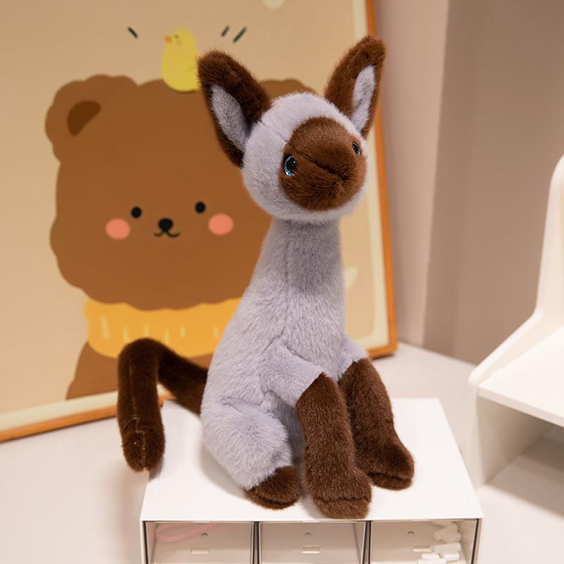 Plush Siamese Cat Toy Cartoon Stuffed Doll Animal Bedroom Decoration Gift Kids