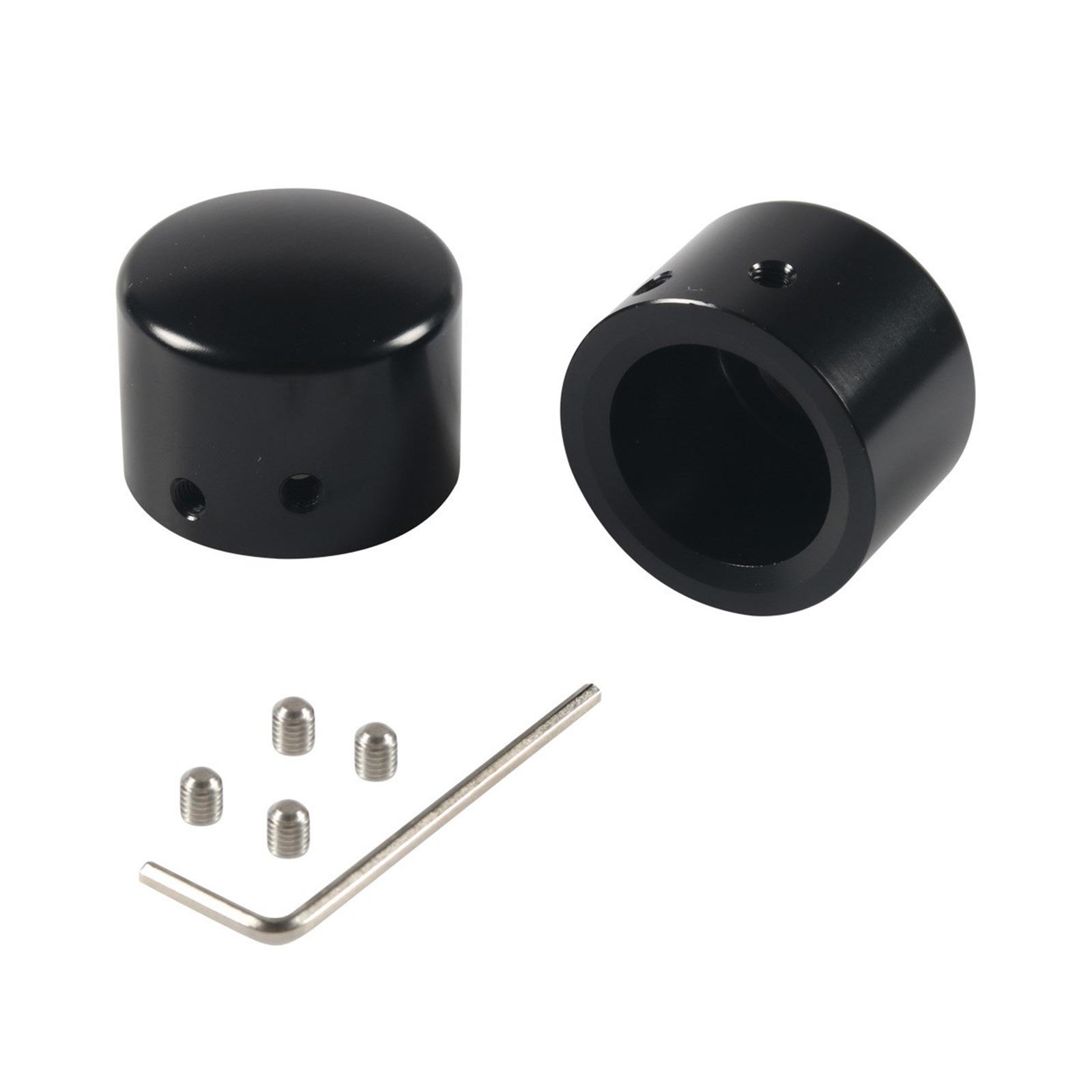 Motorcycle Front Axle Nut Covers, Left & Right Front Axle Caps for 883/1200 48 1 чёрный