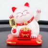Solar Powered Fortune Cat Figurine Waving Wealth Waving Hand Cat Ornaments  Holiday Gift