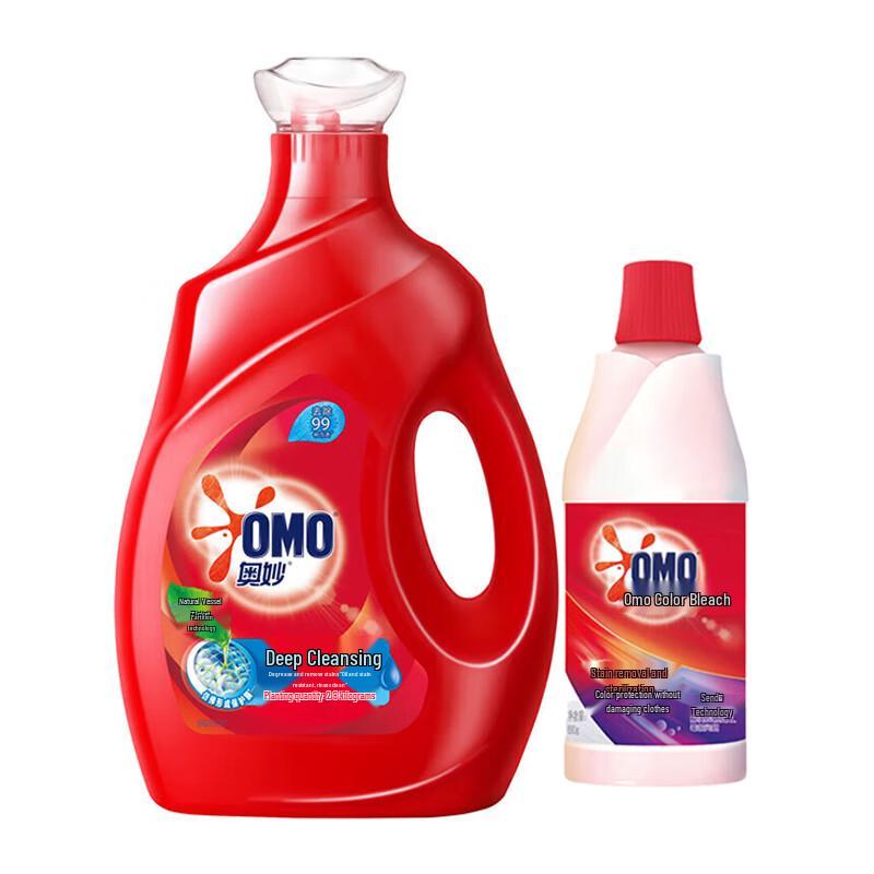 OMO Deep Clean Laundry Detergent with Color Bleach Bundle