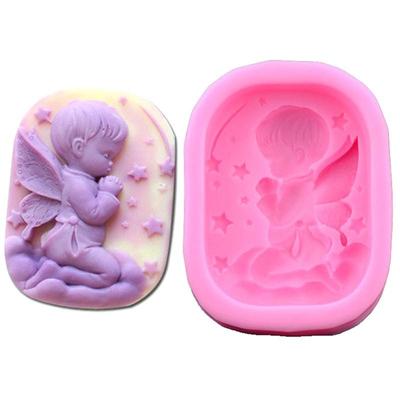 1x Engel Mädchen Naturseife Handgemachte Seife Form Silikon Kuchen Eis Modellierwerkzeug Gebäckkunst Dekorativ KTY