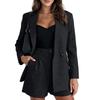 Ladies' Solid Color Suit Collar Jacket, Fashionable Sports And Leisure Suit