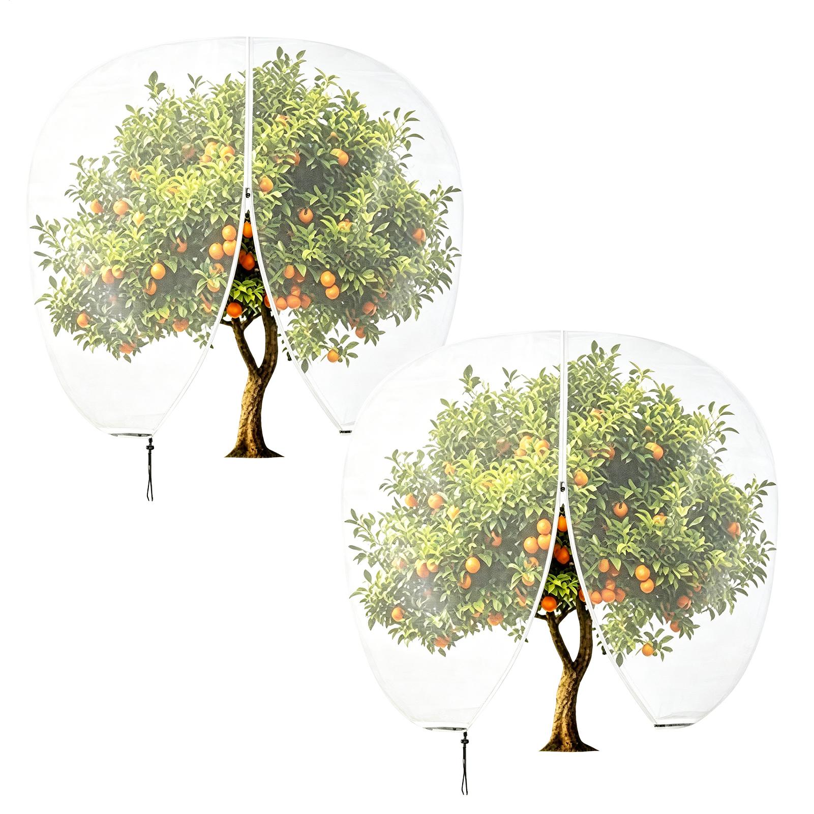 

Plant Insect Proof Mesh Cover 4.9x6.5ft Breathable Reusable Cover 2-Piece Bird Barrier Tree Cage Net Fruit Tree Netting China Mainland