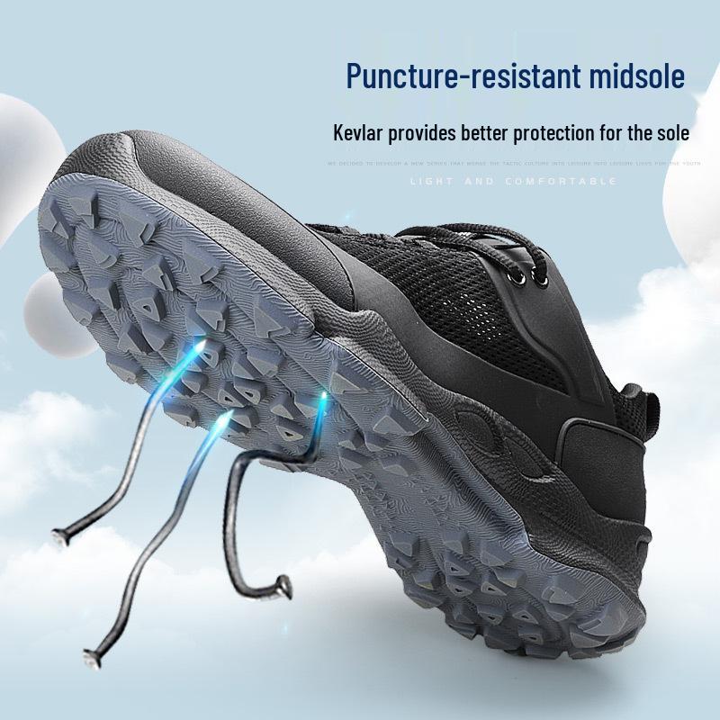Jihua 3515 Men's Ultra-light Breathable Mesh Hiking Shoes - Puncture-resistant, Casual Summer Trainers.