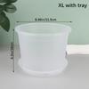 1Pc Transparent Round Orchid Pot With/Without Tray Root Control Plastic Orchid Pots With Holes Breathable Plant Growth Container