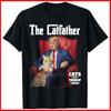 De Katvader Kat Voor Trump 2024 Zwart Katoenen T-shirt Unisex T-shirt