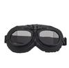 Retro Silver Frame Harley Motorcycle Goggles - Foldable Windproof Antique Bronze Design for Karting
