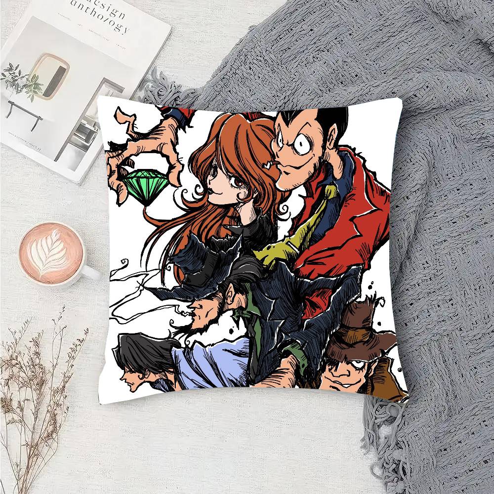 

Anime L-Lupin III Pillow Case Sofa Cushion Cover Room Home Decoration 30cm x 30cm