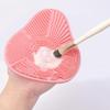 Scrubbing Pad Cosmetic Brush Cleaning Pad Silicone With Suction Cup Scallop Avocado Shape Cleaning Scrubbing Pad Beauty Supplies