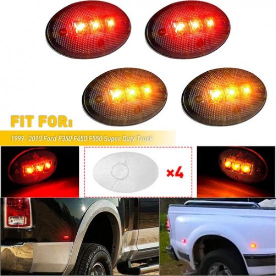 

4Pcs Truck Bed Fender Marker Side LED Lights for Ford F350 F450 F550 Super Duty
