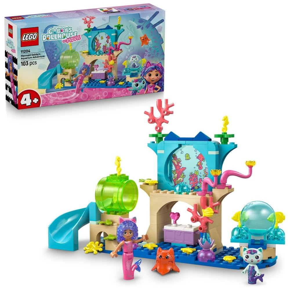 

LEGO Gabby s Dollhouse Mermaid Adventure Toy Set for Kids Ages 4-6 Building Blocks Educational Play