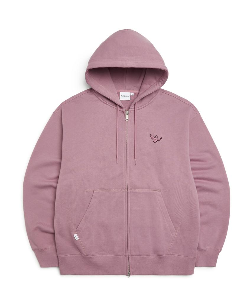 Mark Gonzales Angel Wappen Zip-Up Hoodie - Indi Pink