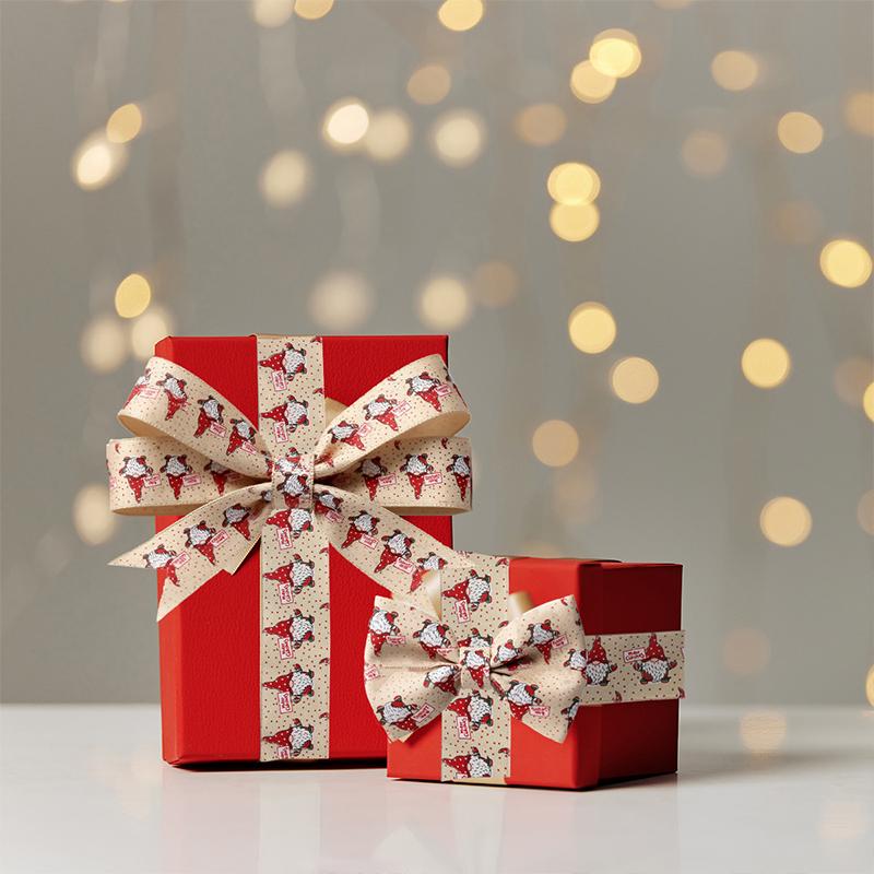 6.3cm Reusable Jute-Style Christmas Craft Ribbon Polyester Webbing