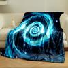 Blue Galaxy Spiral in Space print blanket soft and cozy perfect for the living room bed sofa or a nap,gift