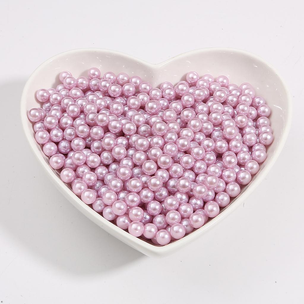 Beaded Abs Non-Porous Imitation Pearl Beads Colored Loose Beads Handmade Diy Hairpin Makeup Brush Storage Box Decoration