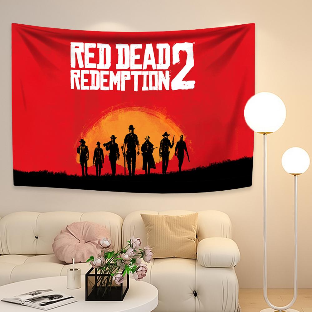 Game RDR 2 Tapestry Digital Prints Flag Fashion Home And Garden Decor Wall Hanging Covcering For Bedroom Dorm Party Wall Banner