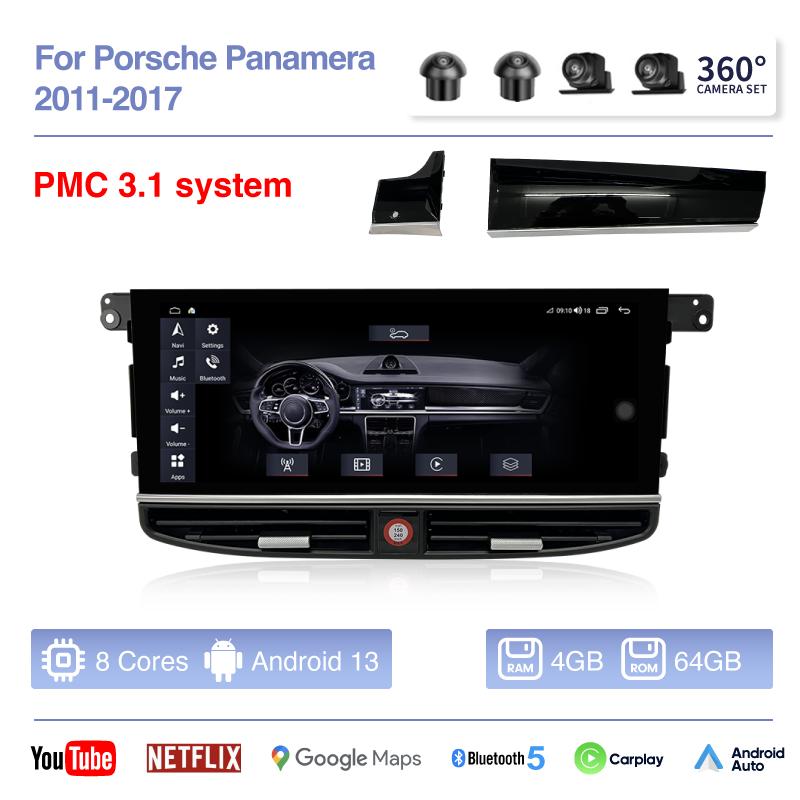12.3 " Car Multimedia Video Player For Porsche Panamera 2011-2017 GPS Navigation Android Auto Radio stereo Carplay 4G 360Camera