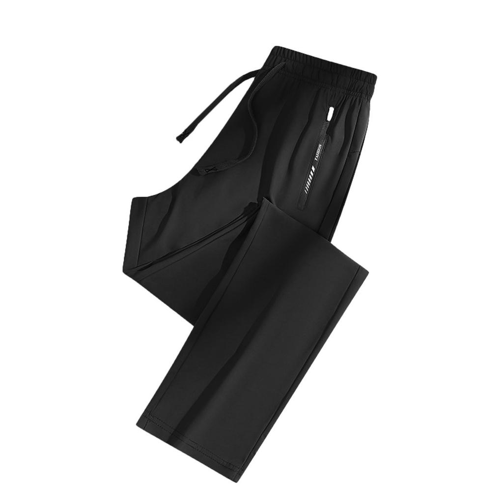 Women's Casual Solid Colour Elastic Waist Straight Casual Pants With Pockets