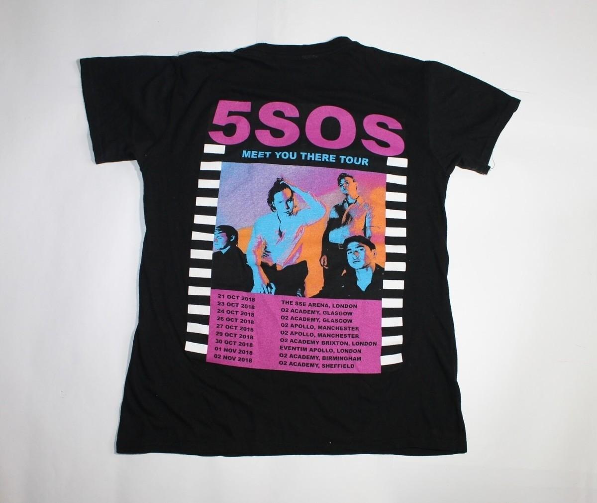 5 Seconds of Summer Shirt Meet You There UK Tour 2018 5SOS Black T-Shirt MI775 S разноцветный