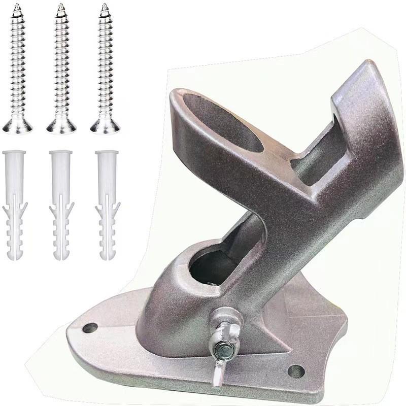 1.8m Rotating Stainless Steel Flagpole, 5-Section, Anti-Tangle, Wall-Mountable, Outdoor Use