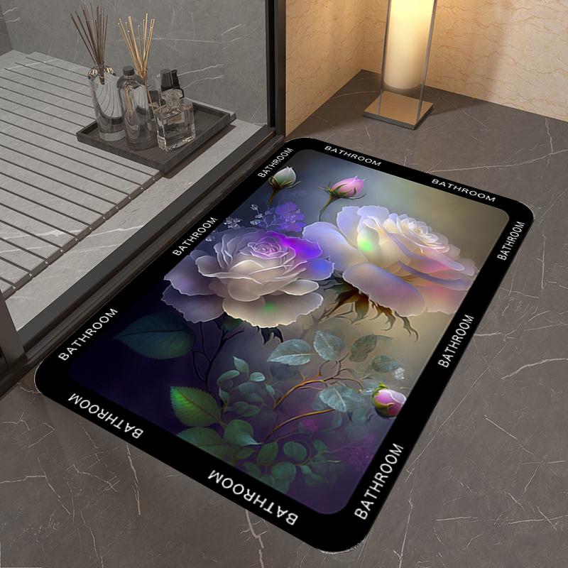 Bathroom Floor Mats Quick-drying Dirt-resistant Non-slip Mats for Bathrooms Bathroom Entrance Doorsabsorbent Carpets