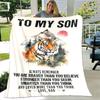 To My Daughter Son Letter Gift HD Blanket,Soft Throw Blanket for Home Bedroom Bed Sofa Picnic Travel Office Cover Blanket Kids