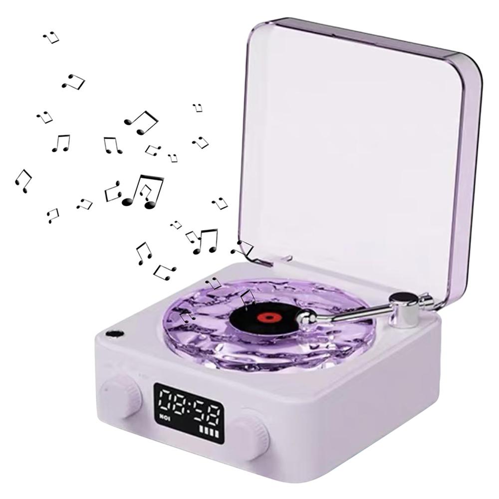 

Retro Wave Christmas Bluetooth-compatible Speaker White Noise Music Player with Ambient Lights Purple