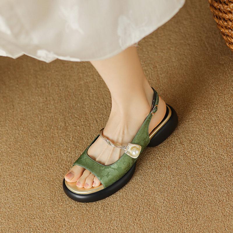 

New Women s Platform Sandals Student Summer Women s Shoes Sweet Ladies Roman Sandals College Rubber Soft Solid Color 39 зелёный