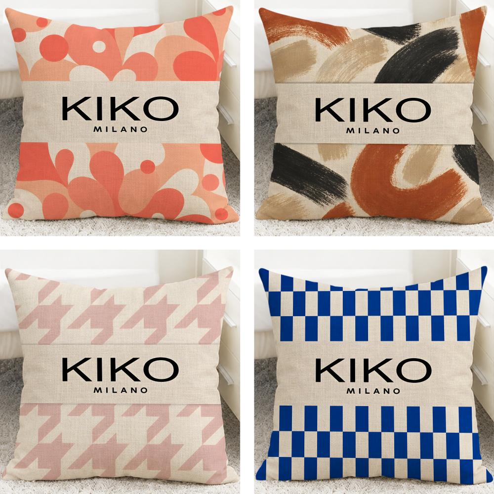 Brand KIKO MILANO Cushion Cover Cushion Covers Natural Linen Breathable Sofa Bedroom Decor Pillowcase