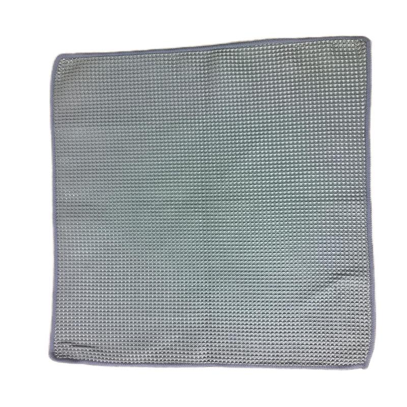 Thickened Pineapple Grid Microfiber Waffle Weave Towel for Cars and Pets 40*40 серый