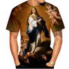 3D Print Saint Mary Retro Harajuku Sports Quick-dry Breathable Men Women T-shirt Outdoor Street Casual Parent-child Short Sleeve