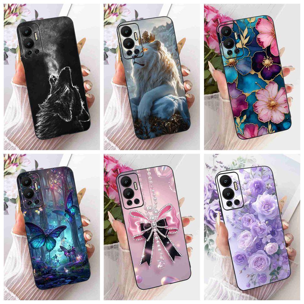 For Infinix Hot 12 Case 2022 Animal Painted Cover Soft Silicone Phone Case For Infinix Hot 12 Hot12 X6817 X6817B Shell