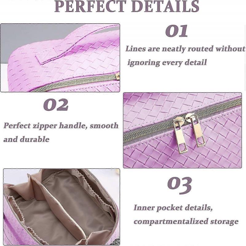 Reis Cosmetische Tas Met Grote Capaciteit Draagbare Reis Make-up Tas Waterdichte Leren Make-up Tas Voor Vrouwen Cosmetica, Accessoires En Toiletartikelen
