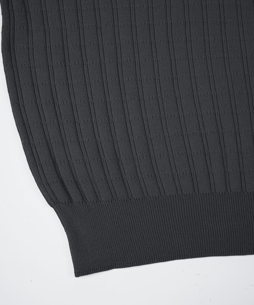 BIRBANTE Washable Cotton Square Round Knit - Dark Gray