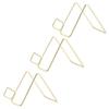 3 Pcs Wire Plate Stand Gold Simple Stylish Geometric Design Rust Resistant Wire Plate Stand Holder Easel Display
