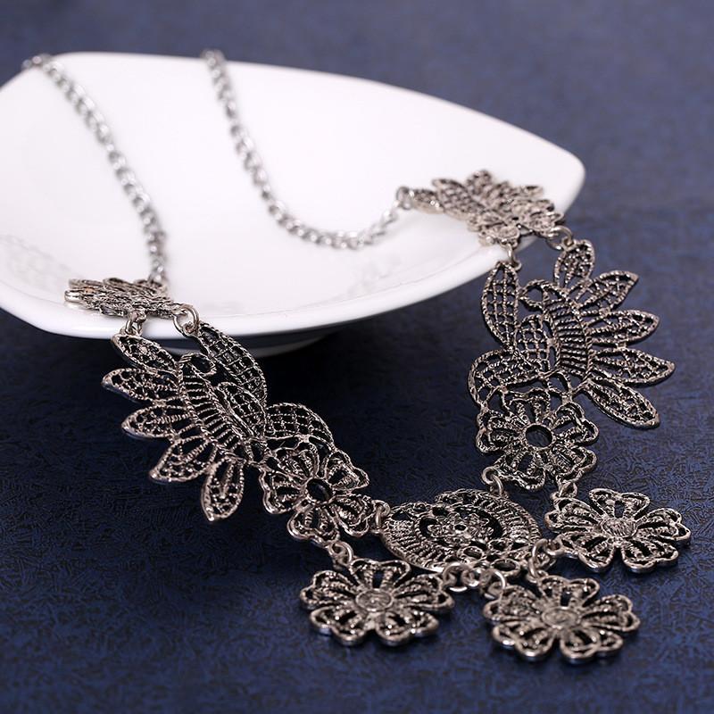 Bohemian Ethnic Talisman Necklace With Zinc Alloy Pendant For Festival Wear