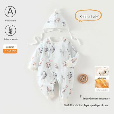 Adorable Baby Cotton Romper - Cozy Autumn/Winter Onesie for Newborns