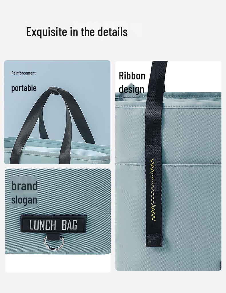 Isolierte Lunchtasche mit hoher Kapazität für Berufstätige & Studenten - Stilvoll, Wasserdicht, Handliches Design