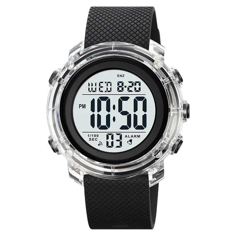 SKMEI 1996 Calendar Clock reloj hombre Japan Digital movement LED Light Watch Mens Women 5Bar Waterproof Countdown Wristwatches