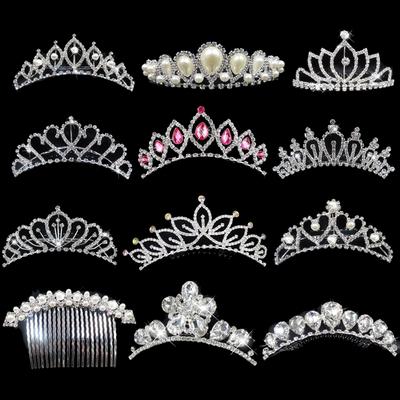 Corona da principessa per ragazze, corona da sposa, diadema, cristallo, floreale, accessori per capelli da sposa, gioielli per la testa, regali