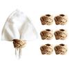 6Pcs Napkin Rings Handmade Farmhouse Weaving Easy To Clean Western Restaurant Linen Straw Napkin Rings